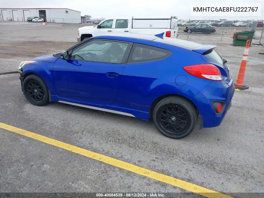 2015 Hyundai Veloster Turbo VIN: KMHTC6AE8FU222767 Lot: 40084539