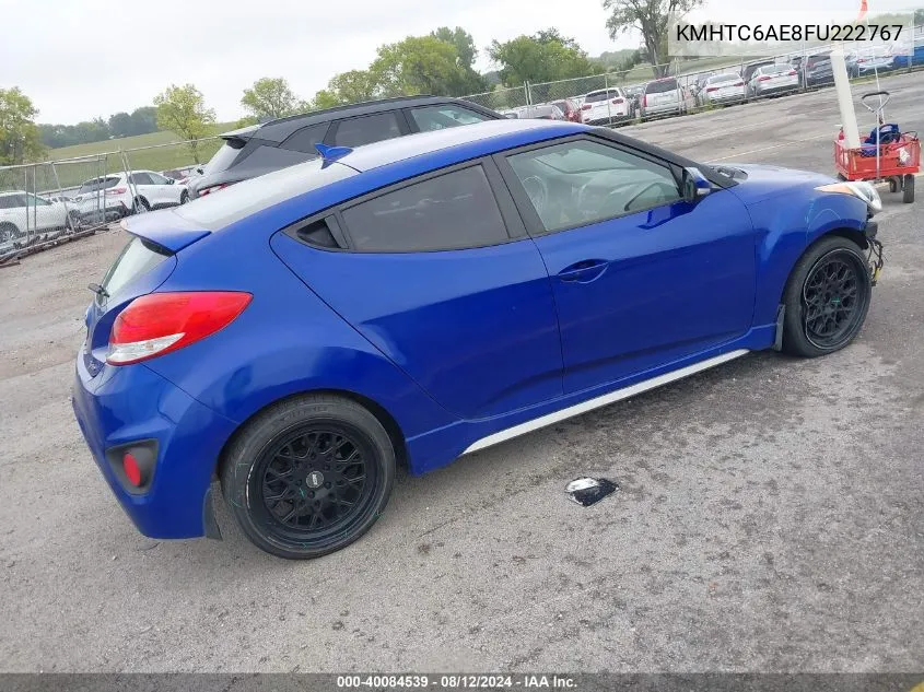 2015 Hyundai Veloster Turbo VIN: KMHTC6AE8FU222767 Lot: 40084539