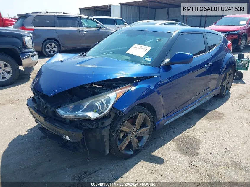 KMHTC6AE0FU241538 2015 Hyundai Veloster Turbo R-Spec