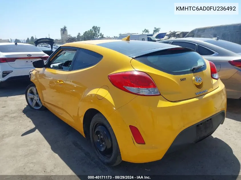 KMHTC6AD0FU236492 2015 Hyundai Veloster