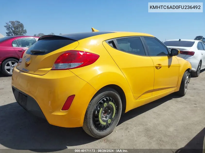 KMHTC6AD0FU236492 2015 Hyundai Veloster