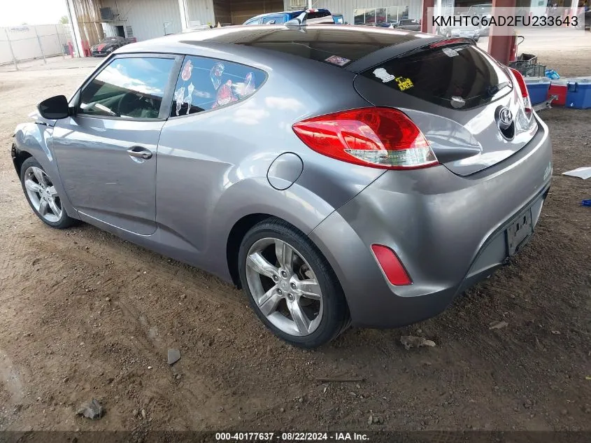 KMHTC6AD2FU233643 2015 Hyundai Veloster