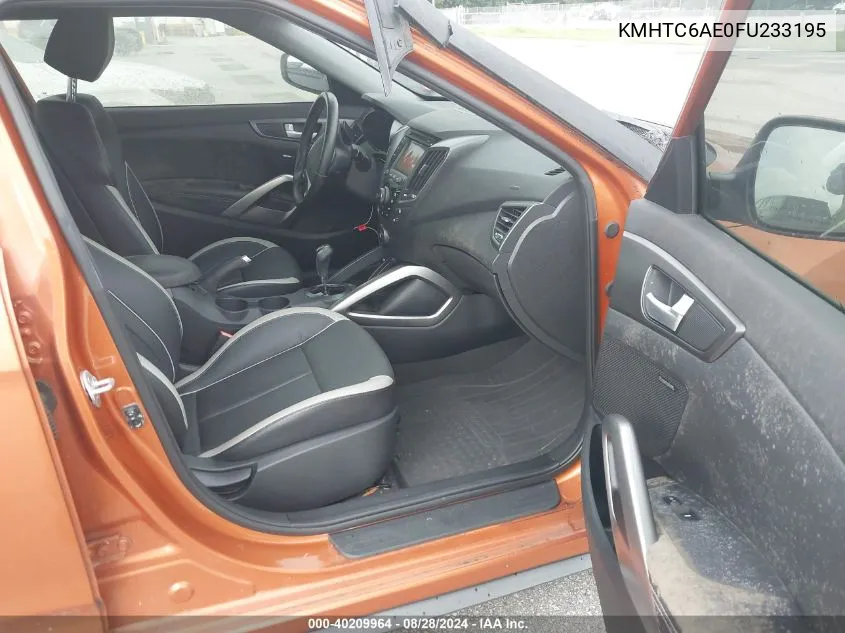 KMHTC6AE0FU233195 2015 Hyundai Veloster Turbo