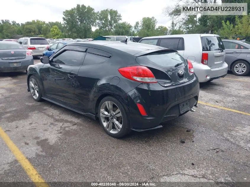 KMHTC6AD4FU228931 2015 Hyundai Veloster