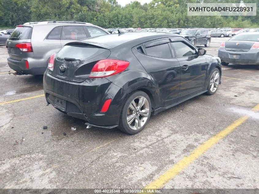 KMHTC6AD4FU228931 2015 Hyundai Veloster