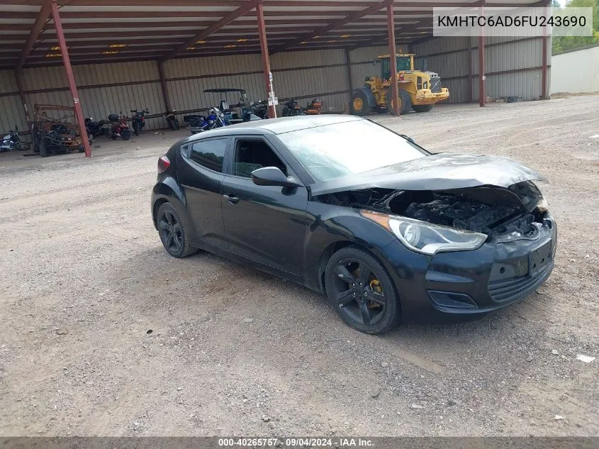 2015 Hyundai Veloster VIN: KMHTC6AD6FU243690 Lot: 40265757