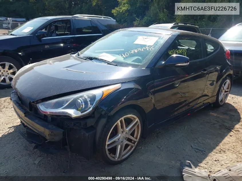 KMHTC6AE3FU226726 2015 Hyundai Veloster Turbo