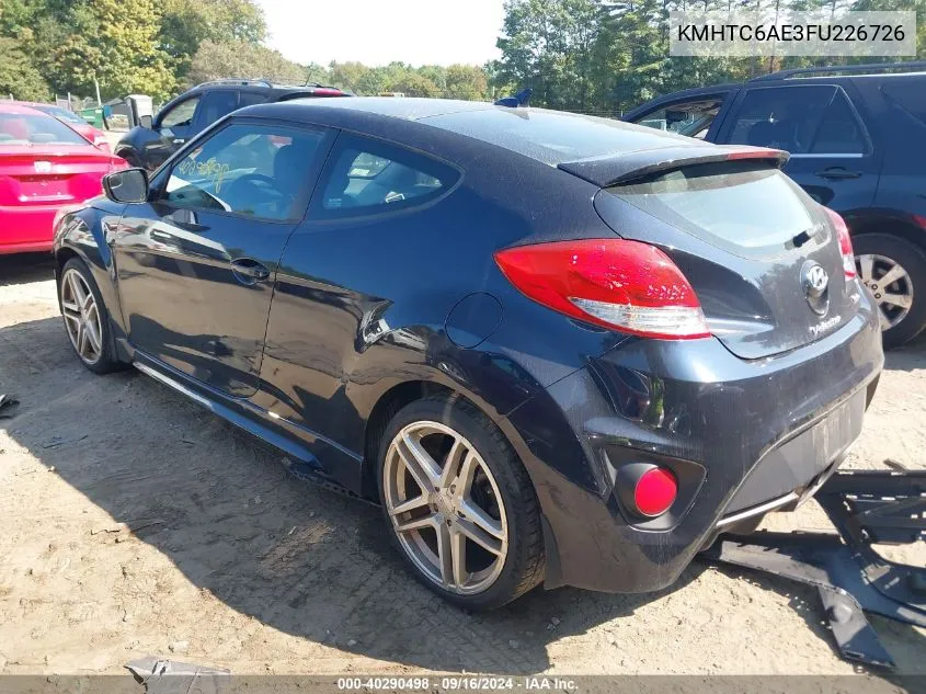 KMHTC6AE3FU226726 2015 Hyundai Veloster Turbo