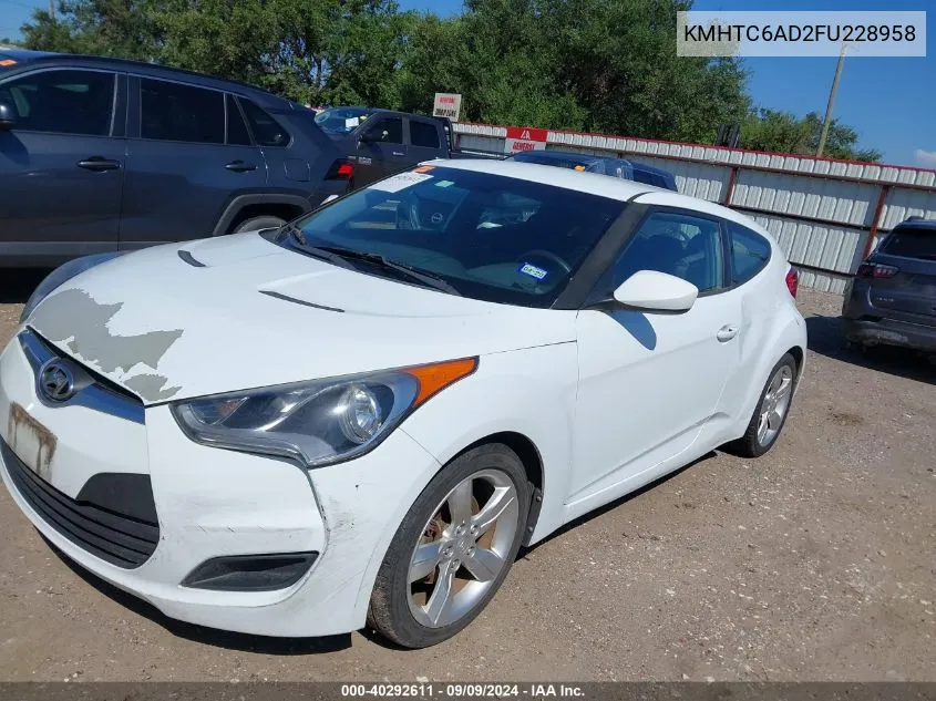 KMHTC6AD2FU228958 2015 Hyundai Veloster