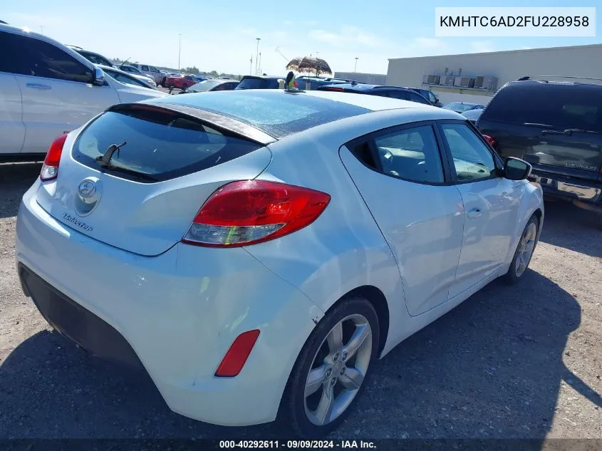 KMHTC6AD2FU228958 2015 Hyundai Veloster