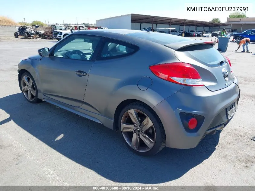 2015 Hyundai Veloster Turbo VIN: KMHTC6AE0FU237991 Lot: 40303688