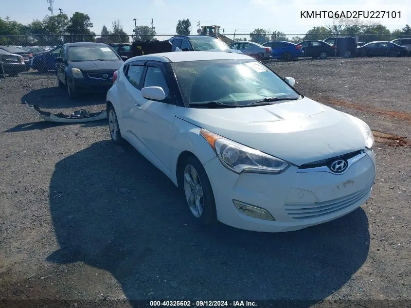 2015 Hyundai Veloster VIN: KMHTC6AD2FU227101 Lot: 40325602