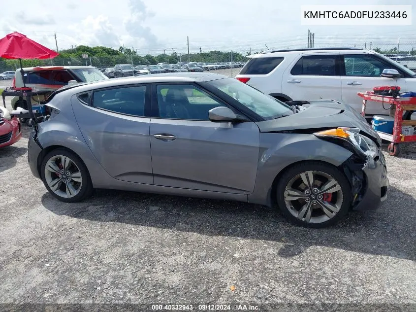 2015 Hyundai Veloster VIN: KMHTC6AD0FU233446 Lot: 40332943