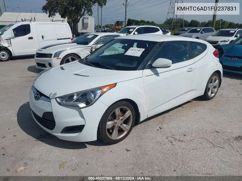 2015 Hyundai Veloster VIN: KMHTC6AD1FU237831 Lot: 40337985