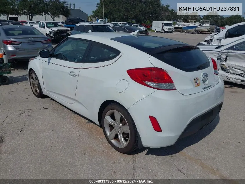 2015 Hyundai Veloster VIN: KMHTC6AD1FU237831 Lot: 40337985