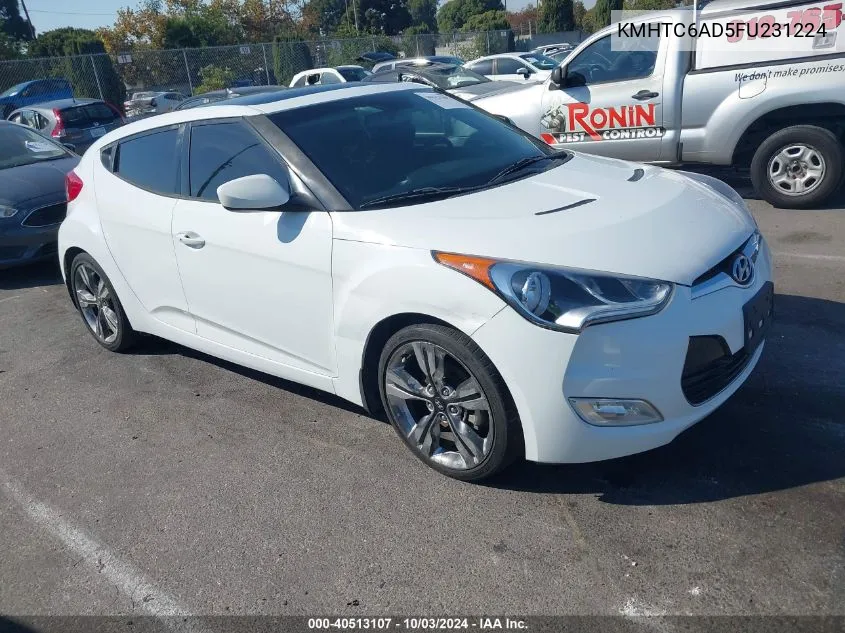 2015 Hyundai Veloster VIN: KMHTC6AD5FU231224 Lot: 40513107