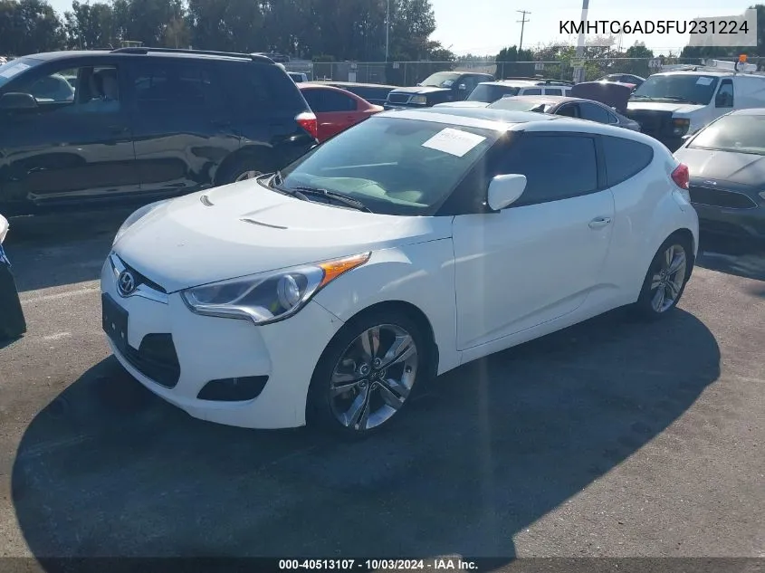 2015 Hyundai Veloster VIN: KMHTC6AD5FU231224 Lot: 40513107