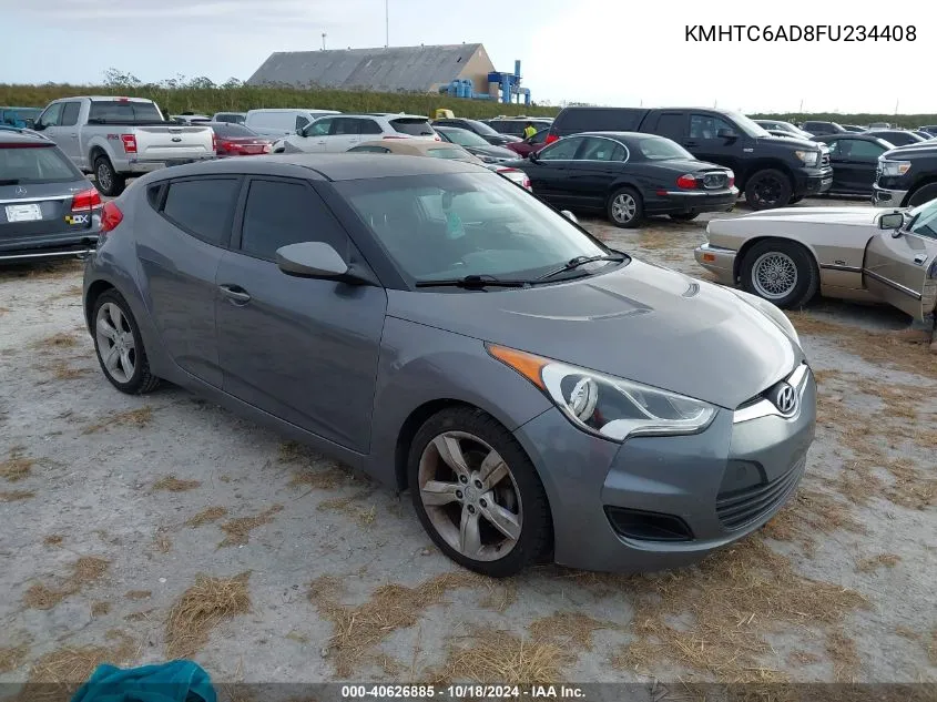 2015 Hyundai Veloster VIN: KMHTC6AD8FU234408 Lot: 40626885