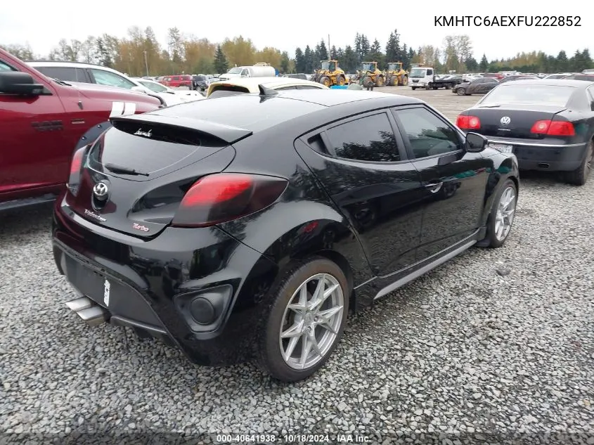 KMHTC6AEXFU222852 2015 Hyundai Veloster Turbo