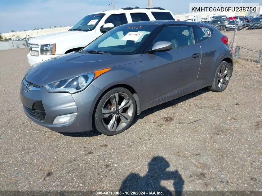 2015 Hyundai Veloster VIN: KMHTC6AD6FU238750 Lot: 40710903