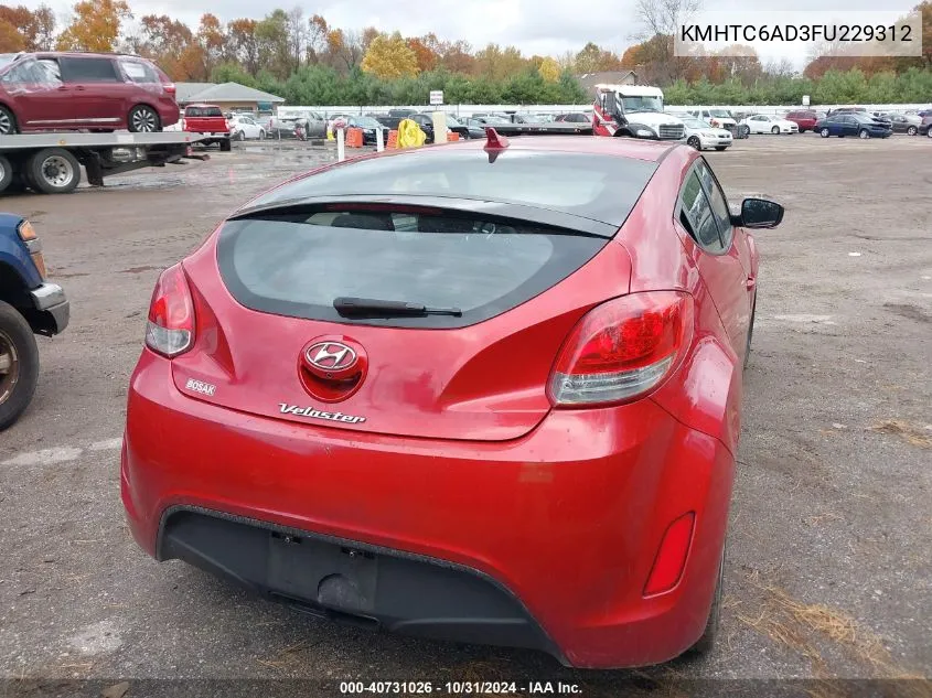 2015 Hyundai Veloster VIN: KMHTC6AD3FU229312 Lot: 40731026