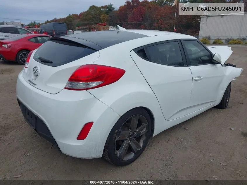 2015 Hyundai Veloster VIN: KMHTC6AD5FU245091 Lot: 40772876