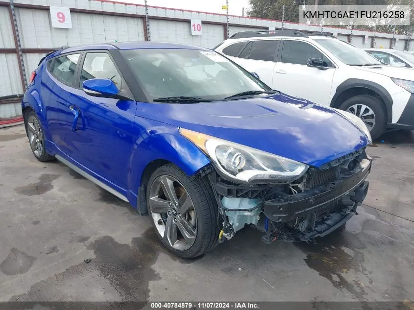 2015 Hyundai Veloster Turbo VIN: KMHTC6AE1FU216258 Lot: 40784879