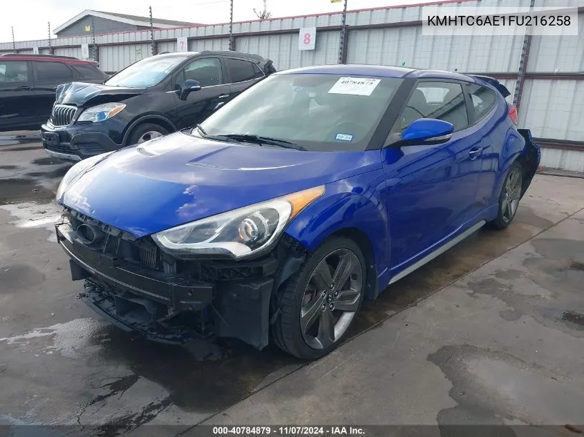 2015 Hyundai Veloster Turbo VIN: KMHTC6AE1FU216258 Lot: 40784879