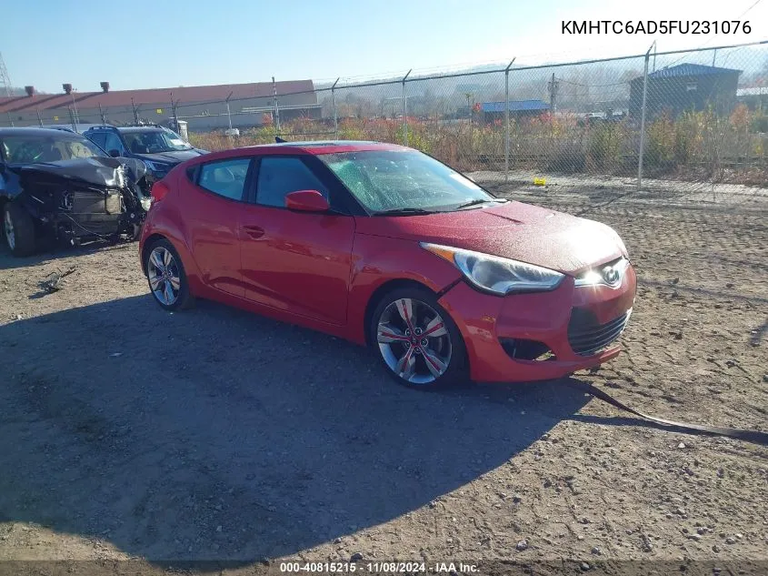 2015 Hyundai Veloster VIN: KMHTC6AD5FU231076 Lot: 40815215