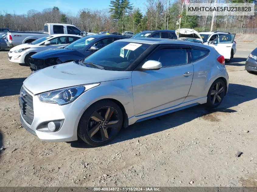 2015 Hyundai Veloster Turbo VIN: KMHTC6AE5FU238828 Lot: 40834872