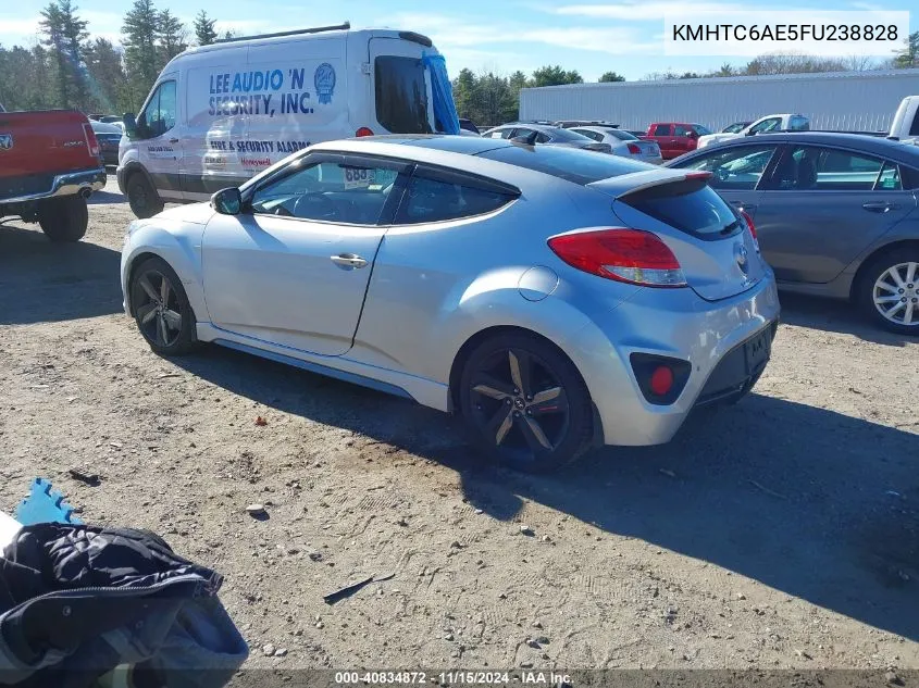 2015 Hyundai Veloster Turbo VIN: KMHTC6AE5FU238828 Lot: 40834872