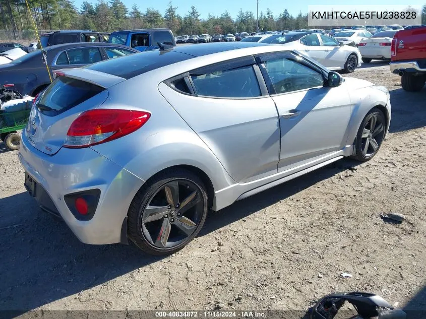 2015 Hyundai Veloster Turbo VIN: KMHTC6AE5FU238828 Lot: 40834872