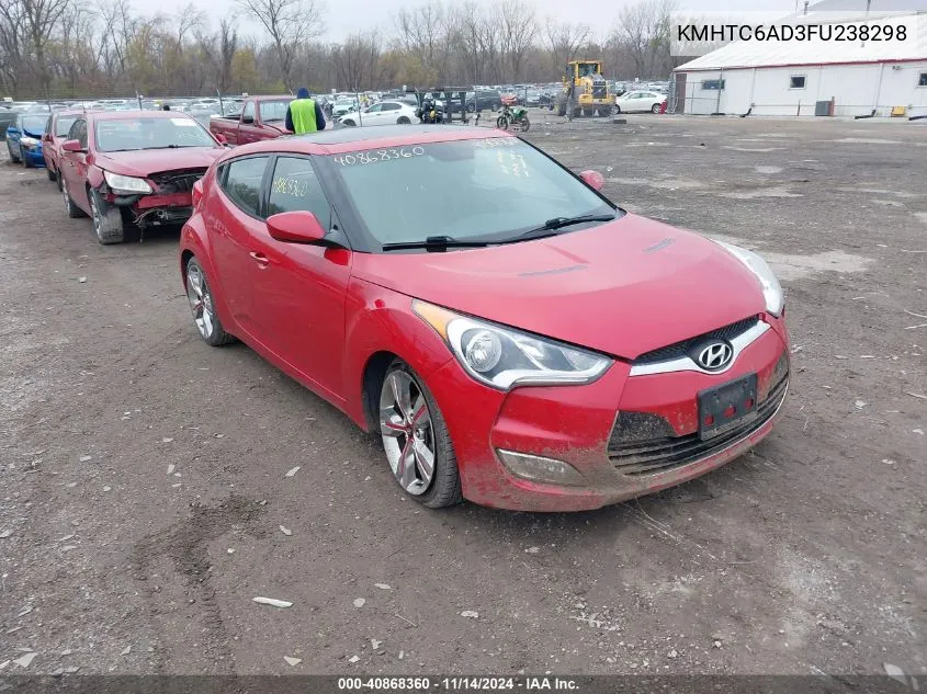 2015 Hyundai Veloster VIN: KMHTC6AD3FU238298 Lot: 40868360