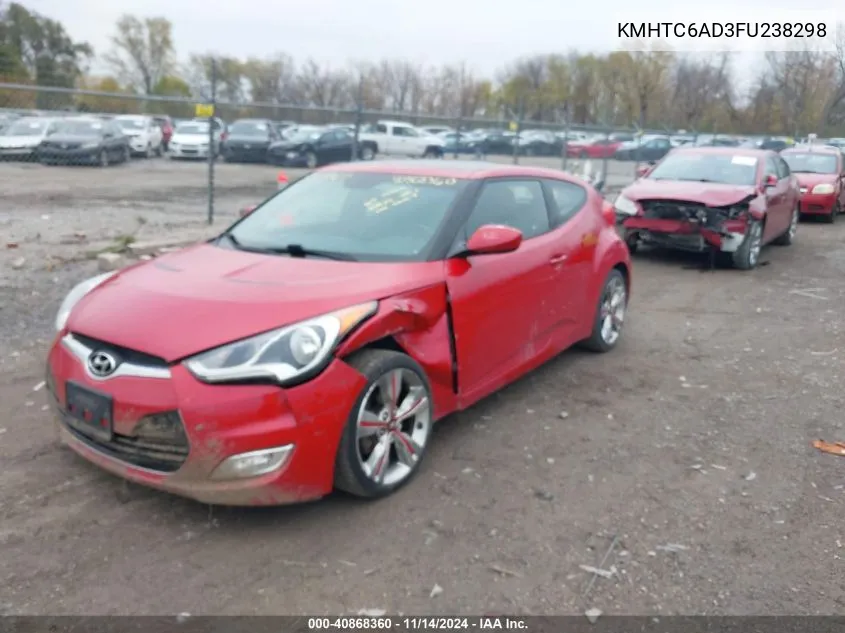 2015 Hyundai Veloster VIN: KMHTC6AD3FU238298 Lot: 40868360