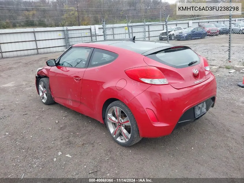 2015 Hyundai Veloster VIN: KMHTC6AD3FU238298 Lot: 40868360