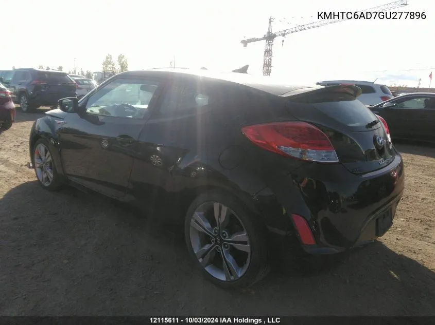 2016 Hyundai Veloster VIN: KMHTC6AD7GU277896 Lot: 12115611