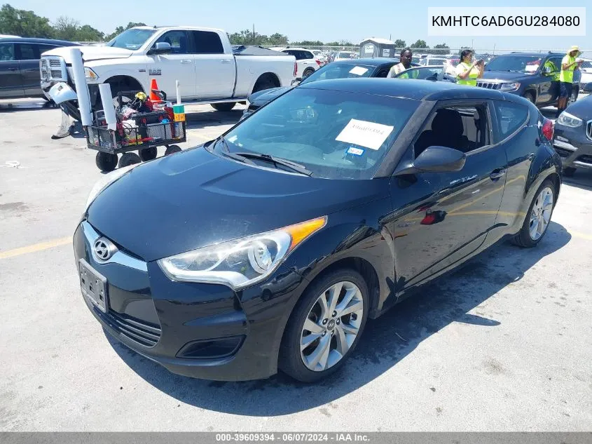 2016 Hyundai Veloster VIN: KMHTC6AD6GU284080 Lot: 39609394