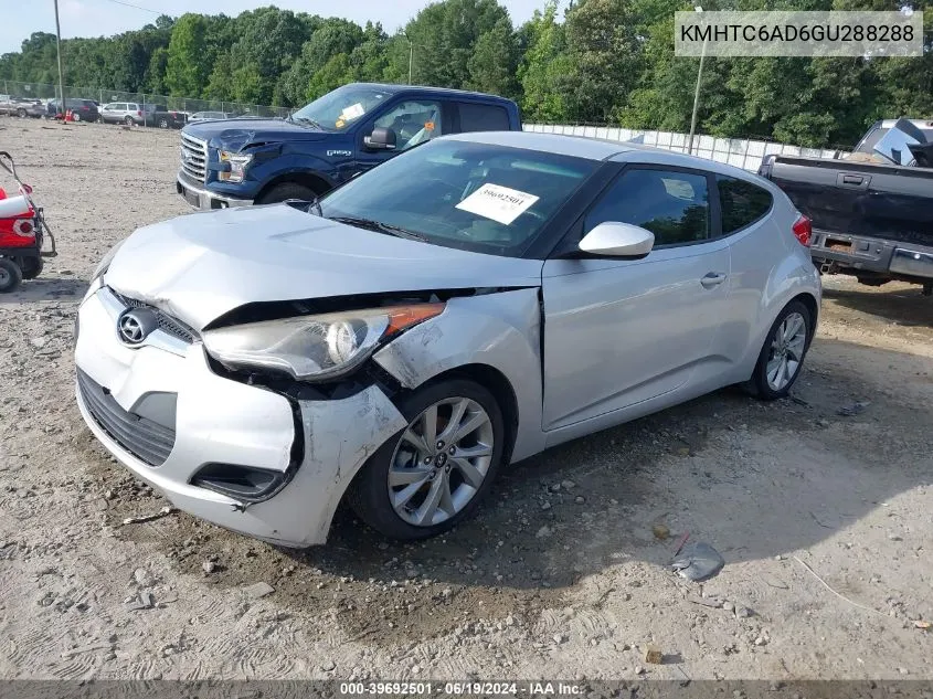 KMHTC6AD6GU288288 2016 Hyundai Veloster