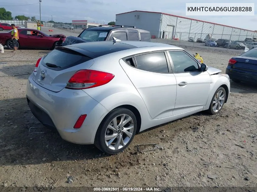 KMHTC6AD6GU288288 2016 Hyundai Veloster