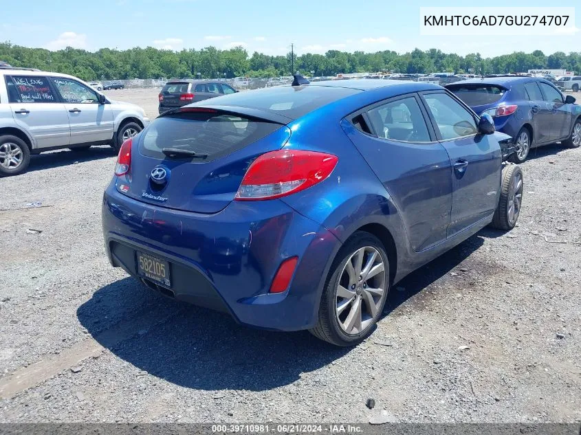 KMHTC6AD7GU274707 2016 Hyundai Veloster