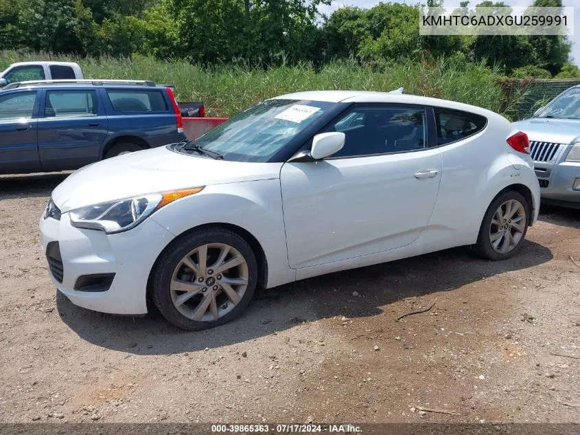 2016 Hyundai Veloster VIN: KMHTC6ADXGU259991 Lot: 39865363