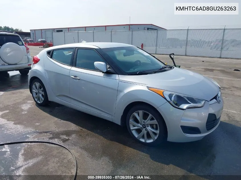 2016 Hyundai Veloster VIN: KMHTC6AD8GU263263 Lot: 39935303