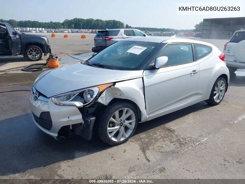 2016 Hyundai Veloster VIN: KMHTC6AD8GU263263 Lot: 39935303