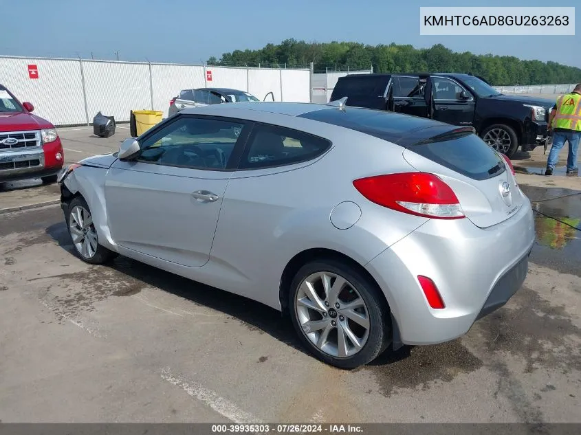 2016 Hyundai Veloster VIN: KMHTC6AD8GU263263 Lot: 39935303