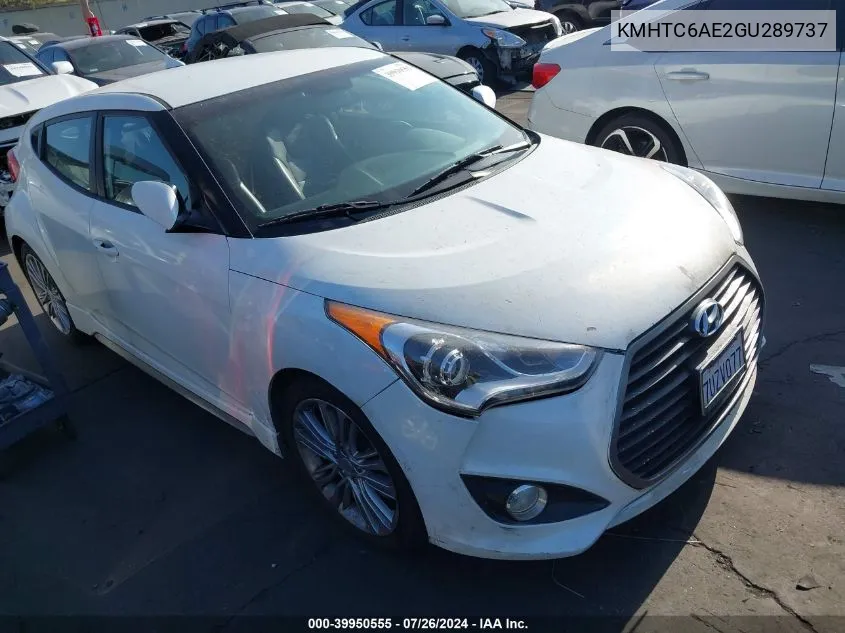 KMHTC6AE2GU289737 2016 Hyundai Veloster Turbo