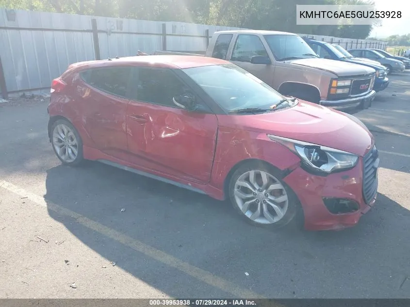 KMHTC6AE5GU253928 2016 Hyundai Veloster Turbo