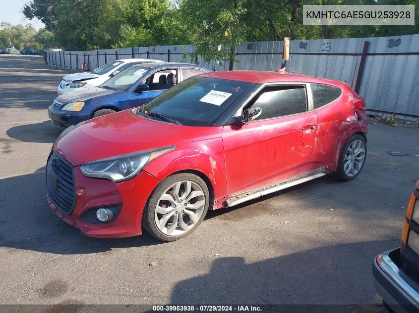 KMHTC6AE5GU253928 2016 Hyundai Veloster Turbo