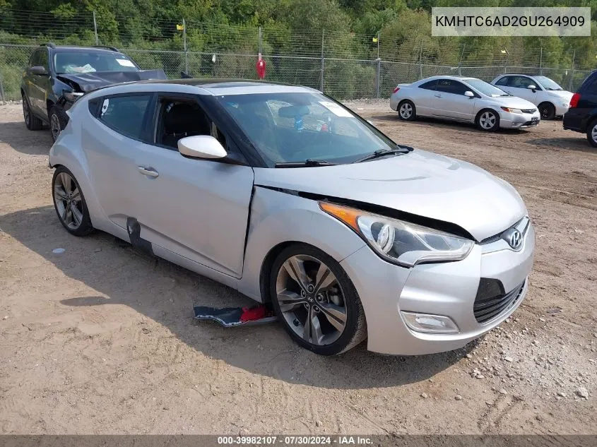 2016 Hyundai Veloster VIN: KMHTC6AD2GU264909 Lot: 39982107