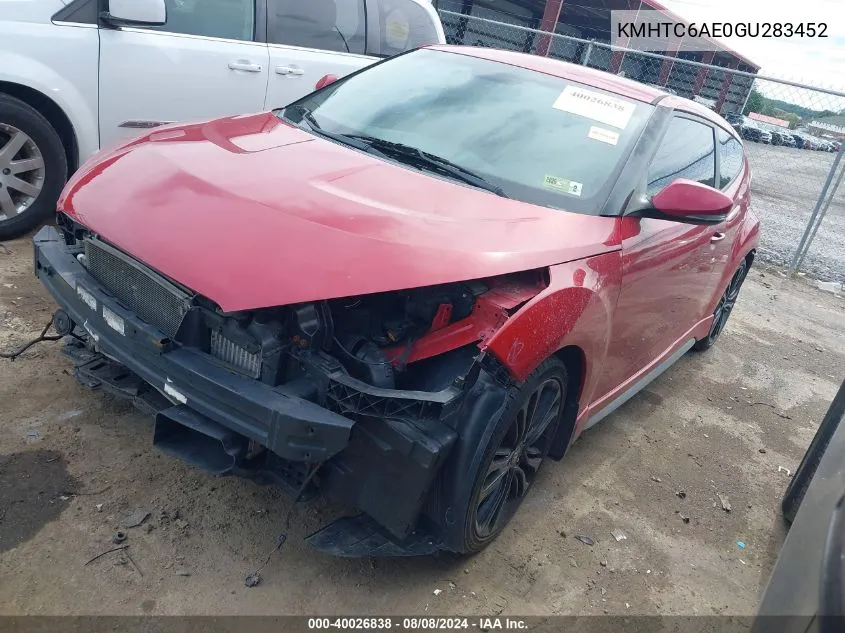 KMHTC6AE0GU283452 2016 Hyundai Veloster Turbo