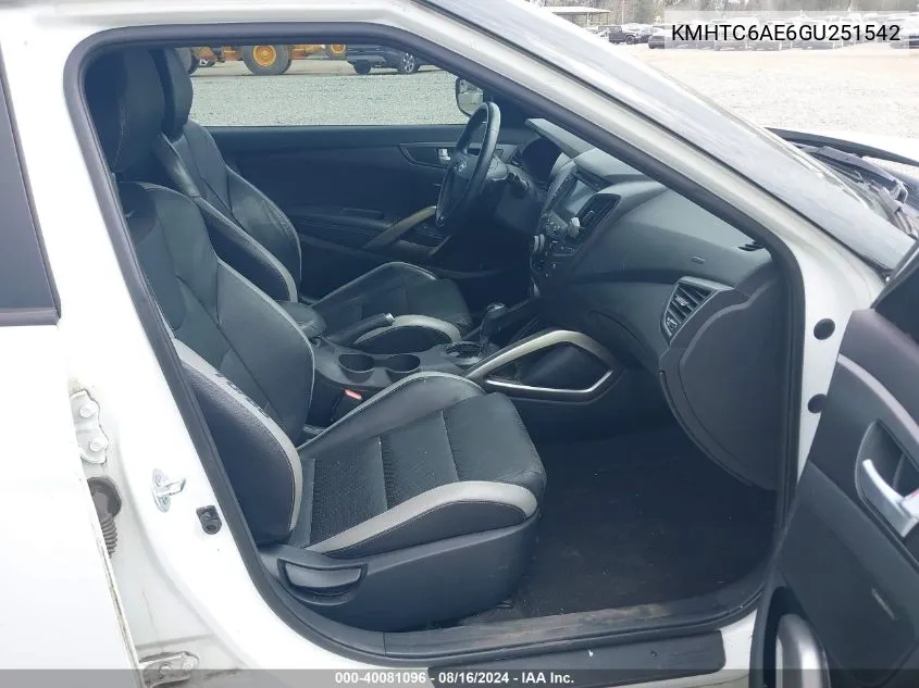 KMHTC6AE6GU251542 2016 Hyundai Veloster Turbo